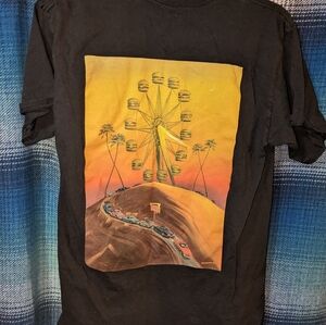 70th anniversary inout burger mens Large black tee